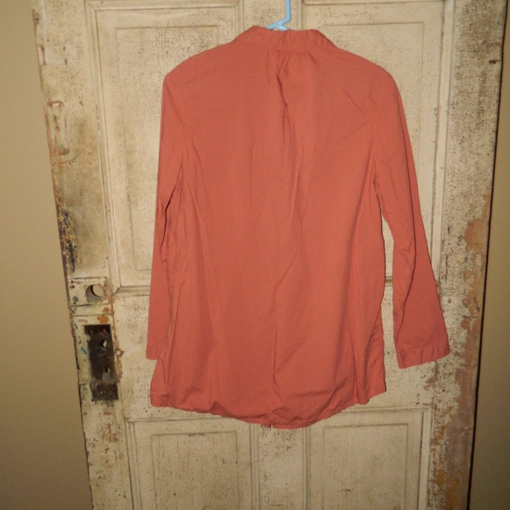 Garnet Hill Womens Organic Pima Cotton Long Sleeve Tunic Blouse Size M (P-45) - Picture 5 of 5